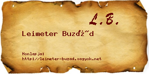 Leimeter Buzád névjegykártya